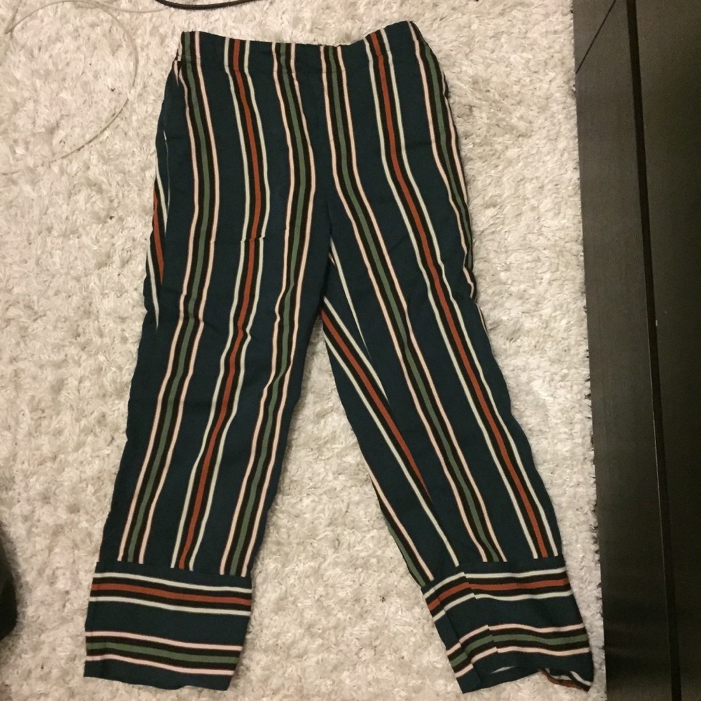 Zara Striped Cropped Pants